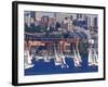 Sailboat Race on Lake Union, Seattle, Washington, USA-William Sutton-Framed Photographic Print