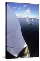 Sailboat Racing around Vancouver Island-Dave Heath-Stretched Canvas