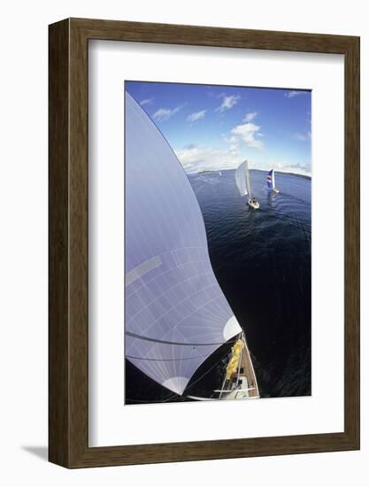 Sailboat Racing around Vancouver Island-Dave Heath-Framed Photographic Print