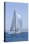 Sailboat Racing in the Blue and Calm Ocean against Sky-Nosnibor137-Stretched Canvas