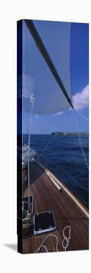 Sailboat Racing in the Sea, Grenada-null-Stretched Canvas