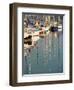 Sailboat Reflections, Southern Harbor, Lesvos, Mithymna, Northeastern Aegean Islands, Greece-Walter Bibikow-Framed Photographic Print