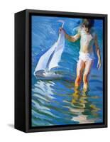 Sailboat Reflections-John Asaro-Framed Stretched Canvas