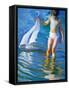 Sailboat Reflections-John Asaro-Framed Stretched Canvas