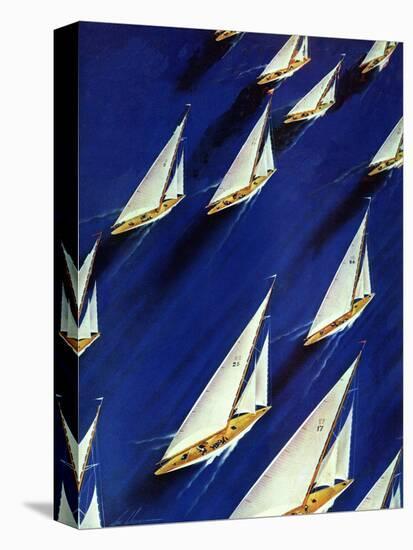 "Sailboat Regatta," June 29, 1940-Ski Weld-Stretched Canvas