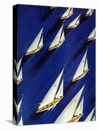 "Sailboat Regatta," June 29, 1940-Ski Weld-Stretched Canvas