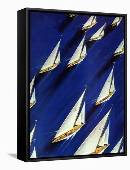 "Sailboat Regatta," June 29, 1940-Ski Weld-Framed Stretched Canvas