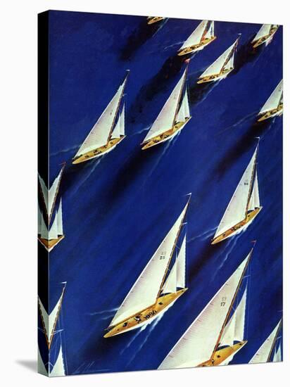 "Sailboat Regatta," June 29, 1940-Ski Weld-Stretched Canvas