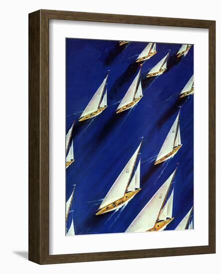 "Sailboat Regatta," June 29, 1940-Ski Weld-Framed Premium Giclee Print