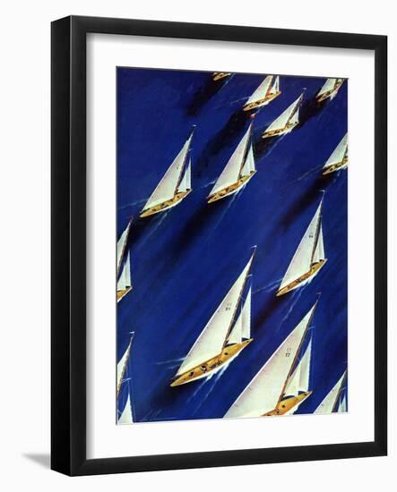 "Sailboat Regatta," June 29, 1940-Ski Weld-Framed Premium Giclee Print