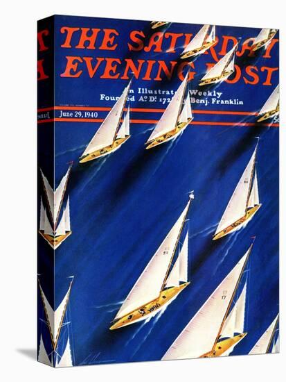 "Sailboat Regatta," Saturday Evening Post Cover, June 29, 1940-Ski Weld-Stretched Canvas