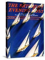 "Sailboat Regatta," Saturday Evening Post Cover, June 29, 1940-Ski Weld-Stretched Canvas