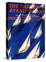 "Sailboat Regatta," Saturday Evening Post Cover, June 29, 1940-Ski Weld-Stretched Canvas