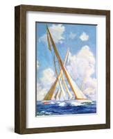 "Sailboat Regatta,"September 8, 1934-Anton Otto Fischer-Framed Giclee Print