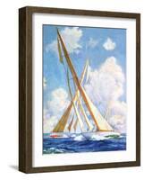 "Sailboat Regatta,"September 8, 1934-Anton Otto Fischer-Framed Giclee Print