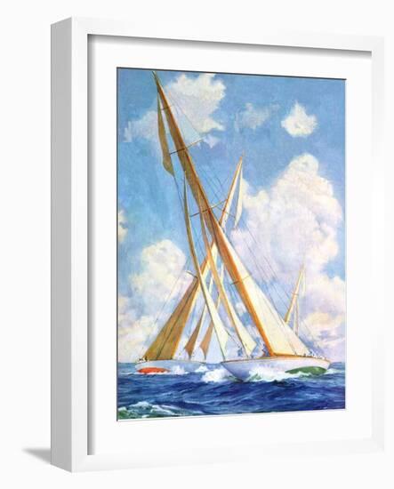 "Sailboat Regatta,"September 8, 1934-Anton Otto Fischer-Framed Giclee Print