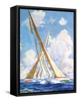 "Sailboat Regatta,"September 8, 1934-Anton Otto Fischer-Framed Stretched Canvas