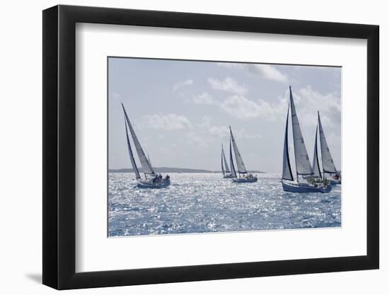 Sailboat Regattas. British Virgin Islands, West Indies, Caribbean, Central America-J P De Manne-Framed Photographic Print