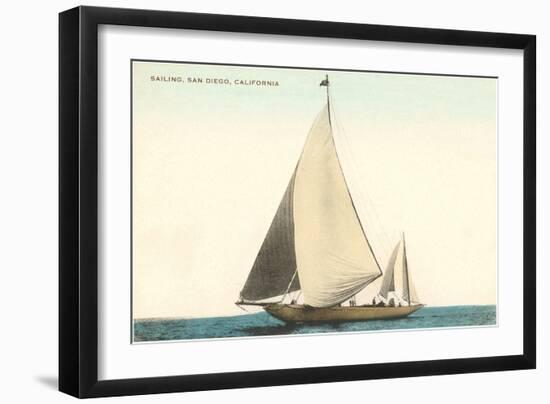 Sailboat, San Diego, California-null-Framed Art Print