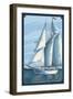 Sailboat Scene-Lantern Press-Framed Art Print