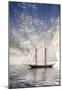 Sailboat Sun And Sky-null-Mounted Poster