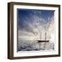 Sailboat Sun And Sky-rolffimages-Framed Art Print