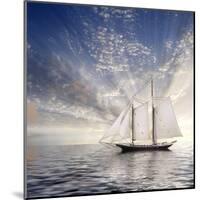 Sailboat Sun And Sky-rolffimages-Mounted Art Print