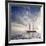 Sailboat Sun And Sky-rolffimages-Framed Art Print