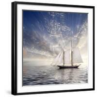 Sailboat Sun And Sky-rolffimages-Framed Giclee Print