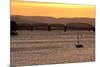 Sailboat Sunset-bfoxfoto-Mounted Photographic Print
