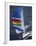 Sailboat with A Colorful Sail-null-Framed Premium Photographic Print