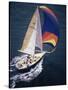 Sailboat with A Colorful Sail-null-Stretched Canvas