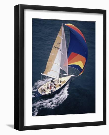 Sailboat with A Colorful Sail-null-Framed Photographic Print