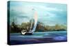 Sailboat-Carol Hallock-Stretched Canvas