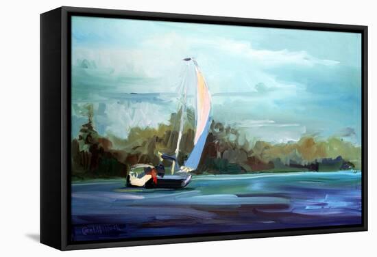 Sailboat-Carol Hallock-Framed Stretched Canvas