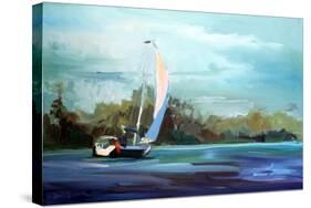 Sailboat-Carol Hallock-Stretched Canvas
