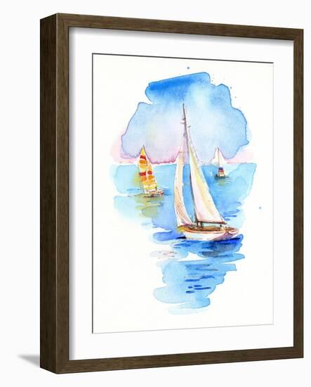 Sailboats, 2017-John Keeling-Framed Giclee Print