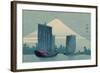 Sailboats and Mount Fuji.-Uehara Konen-Framed Art Print