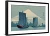 Sailboats and Mount Fuji.-Uehara Konen-Framed Art Print