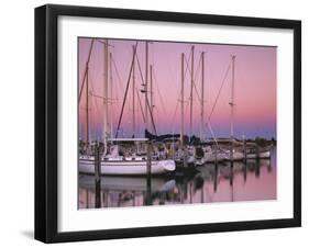 Sailboats at Dusk, Chesapeake Bay, Virginia, USA-Charles Gurche-Framed Premium Photographic Print