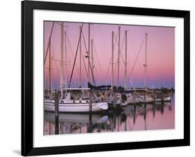 Sailboats at Dusk, Chesapeake Bay, Virginia, USA-Charles Gurche-Framed Photographic Print