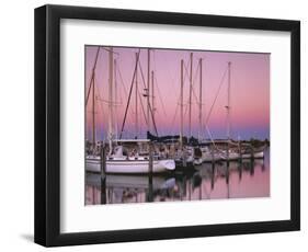 Sailboats at Dusk, Chesapeake Bay, Virginia, USA-Charles Gurche-Framed Photographic Print