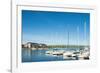 Sailboats at harbor, Collingwood Harbor, Ontario, Canada-null-Framed Photographic Print