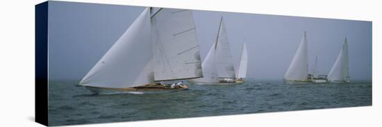 Sailboats at Regatta, Newport, Rhode Island, USA-null-Stretched Canvas