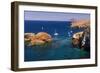 Sailboats at Scorpion Cove, Santa Cruz Island, Channel Islands National Park, California-Russ Bishop-Framed Photographic Print