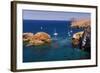 Sailboats at Scorpion Cove, Santa Cruz Island, Channel Islands National Park, California-Russ Bishop-Framed Photographic Print