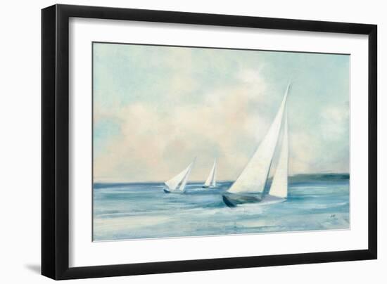 Sailboats at Sunrise-Julia Purinton-Framed Art Print