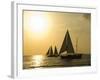 Sailboats at Sunset, Key West, Florida, United States of America, North America-Robert Harding-Framed Photographic Print