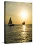 Sailboats at Sunset, Key West, Florida, United States of America, North America-Robert Harding-Stretched Canvas