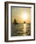 Sailboats at Sunset, Key West, Florida, United States of America, North America-Robert Harding-Framed Photographic Print
